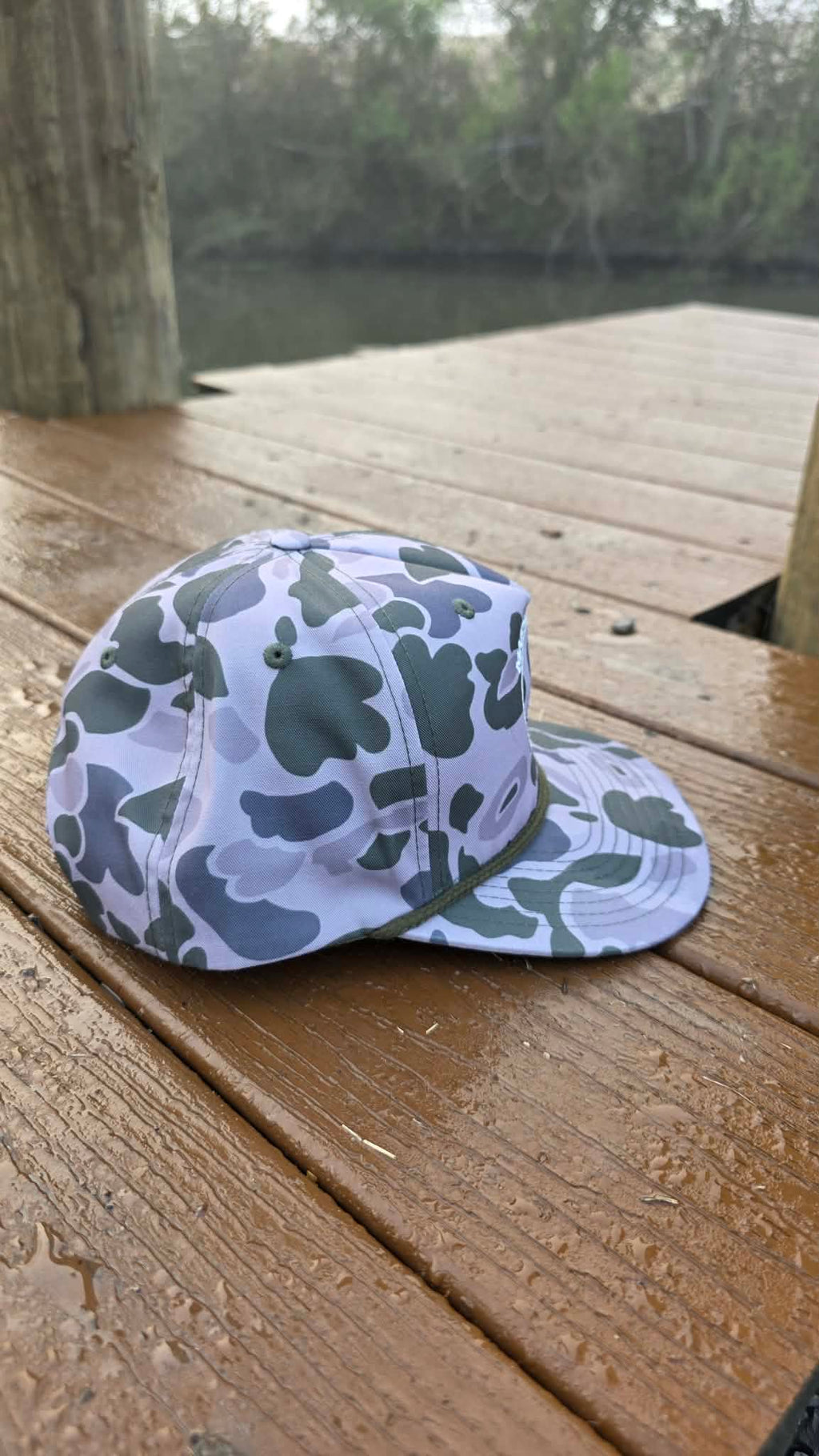 Heritage Pelican Rope Hat — Marsh Duck Camo / Olive (Umpqua Gramps Cap 256P)