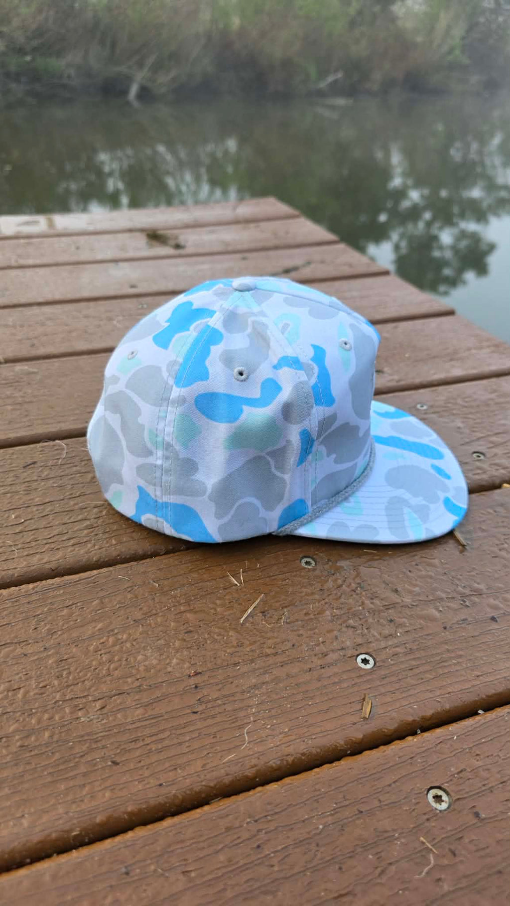 PRE-ORDER- Heritage Pelican Rope Hat — Marsh Duck Camo / Blue (Umpqua Gramps Cap 256P) (Copy)